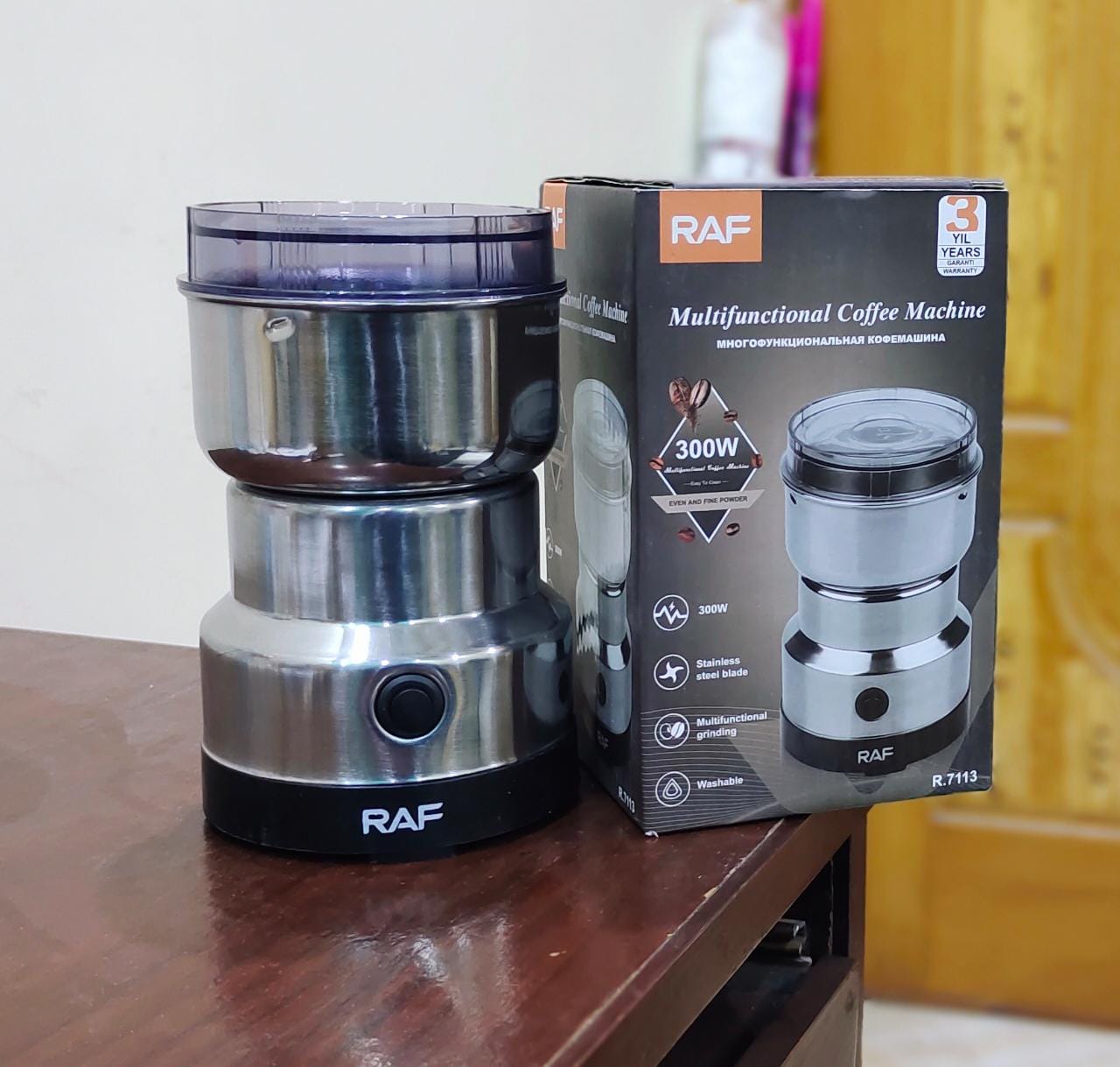 Mini Nima Electric Grinder - 4-Blade Stainless Steel Precision for Nuts, Beans, Spices, Masala, and Coffee