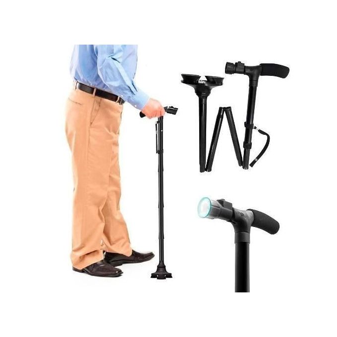 As Seen On Tv Sturdy Folding Cane Trusty Cane With Light