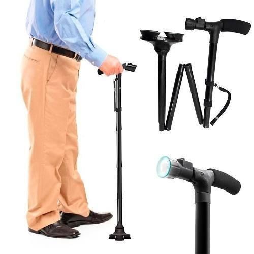 As Seen On Tv Sturdy Folding Cane Trusty Cane With Light