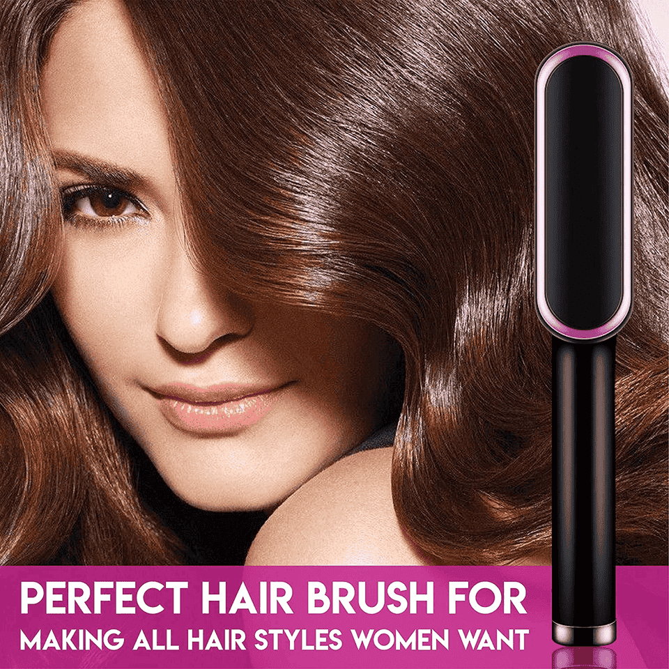 Electric Hair-Straightening Brush For Women