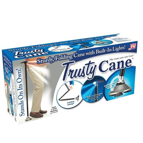 As Seen On Tv Sturdy Folding Cane Trusty Cane With Light