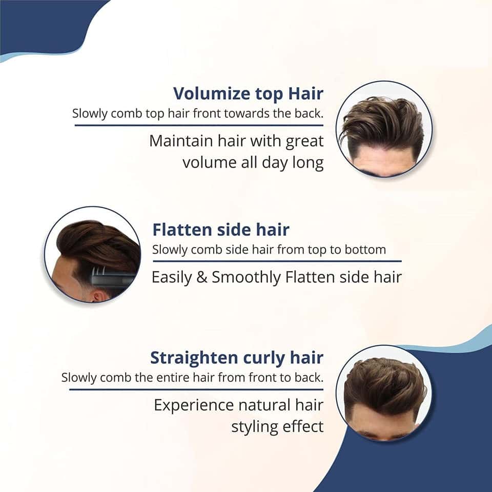 Quick Electric Hair Comb with Built-In Beard Straightener