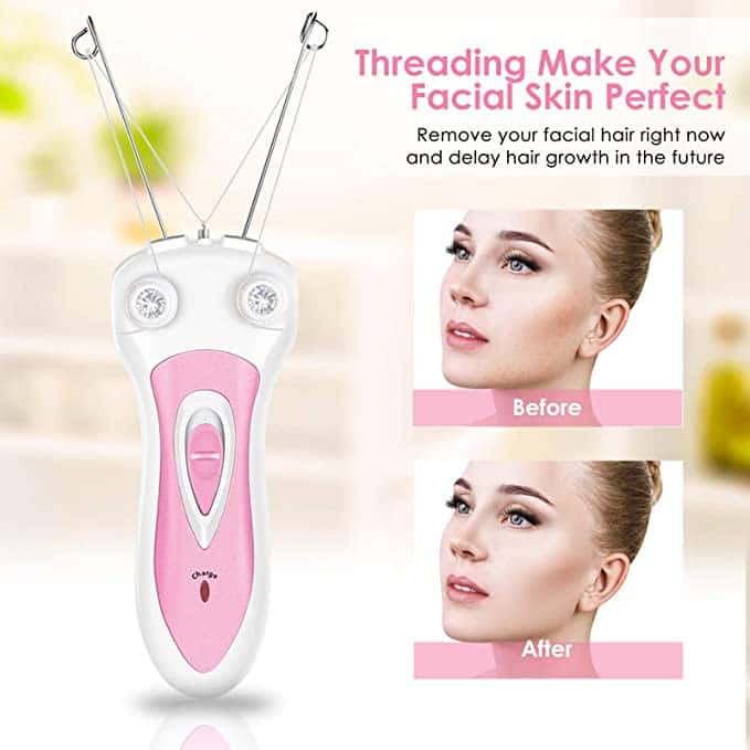 Electric Cordless Threading Easy-to-Use Hair Remover for Lips, Cheeks, Arms, Legs