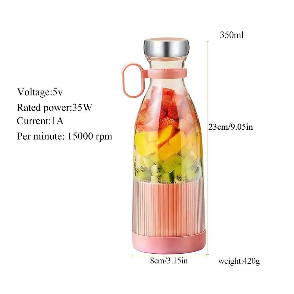 Portable Electric Blender Bottle - USB Rechargeable Mini Juicer for Fresh Juices