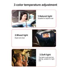 Adjustable Car Makeup LED Mirror Sun Visor Fill Light Mirror Car Supply Durable Car Cosmetic Mirror Car Accessories