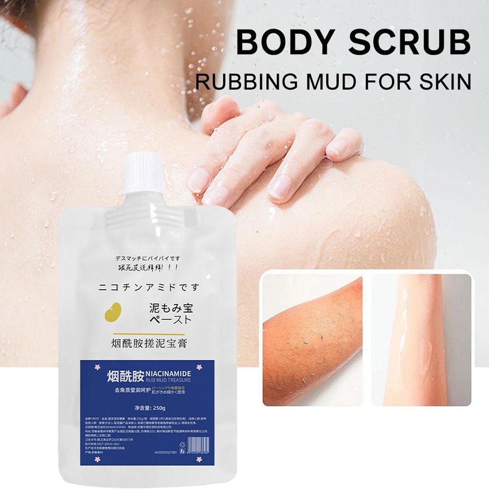 2X Mud Scrub Gel Nicotinamide 250g Body Exfoliator Scrub Mud Scrub