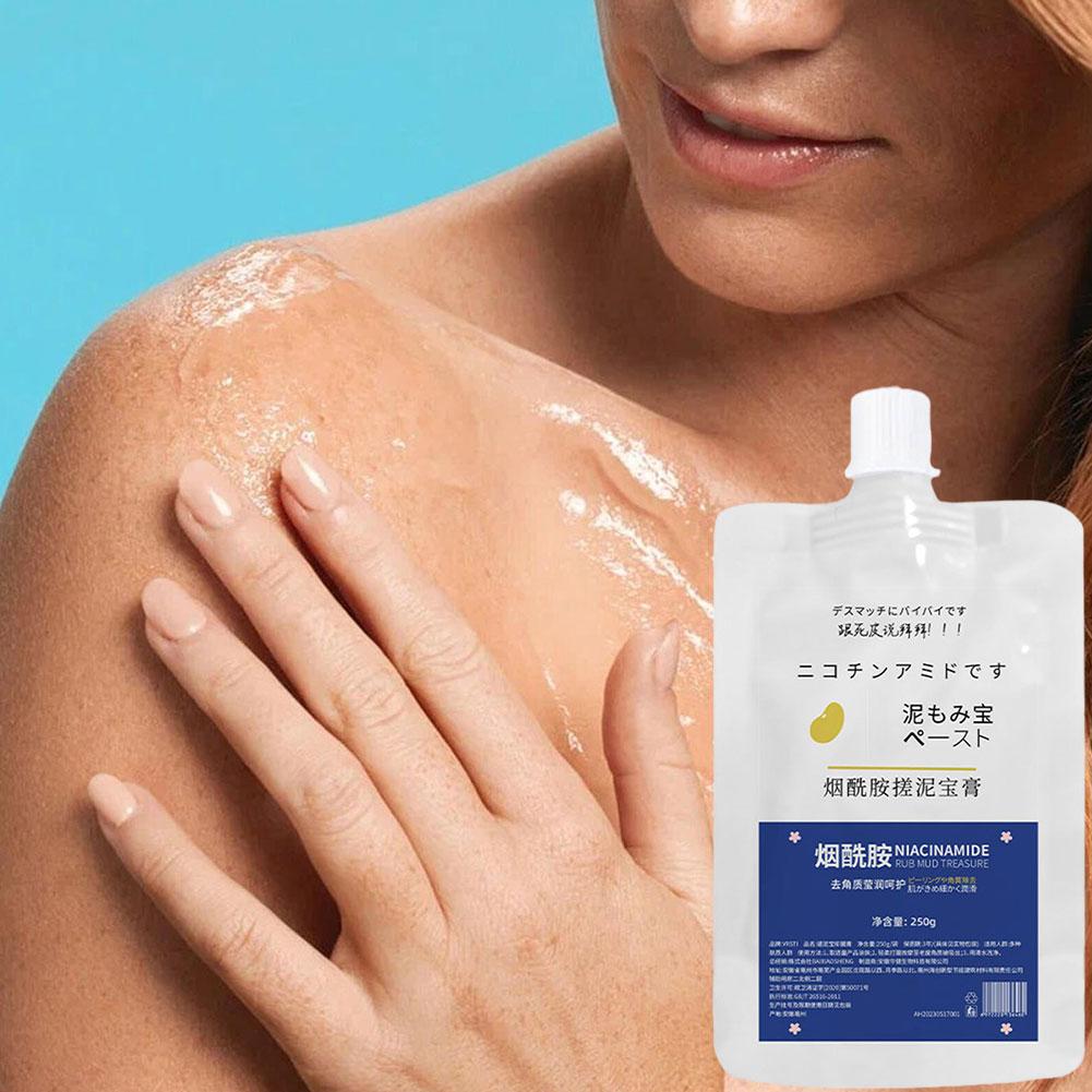 2X Mud Scrub Gel Nicotinamide 250g Body Exfoliator Scrub Mud Scrub