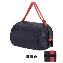 Big Folding Shopping Bag Eco-Friendly Reusable Portable One Shoulder Handbag For Travel Grocery Pocket Bags Fashion