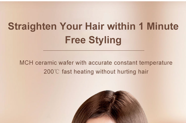 Hair Electric Straightener & Curl Comb
