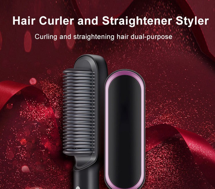Hair Electric Straightener & Curl Comb