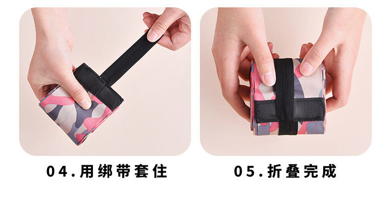 Big Folding Shopping Bag Eco-Friendly Reusable Portable One Shoulder Handbag For Travel Grocery Pocket Bags Fashion