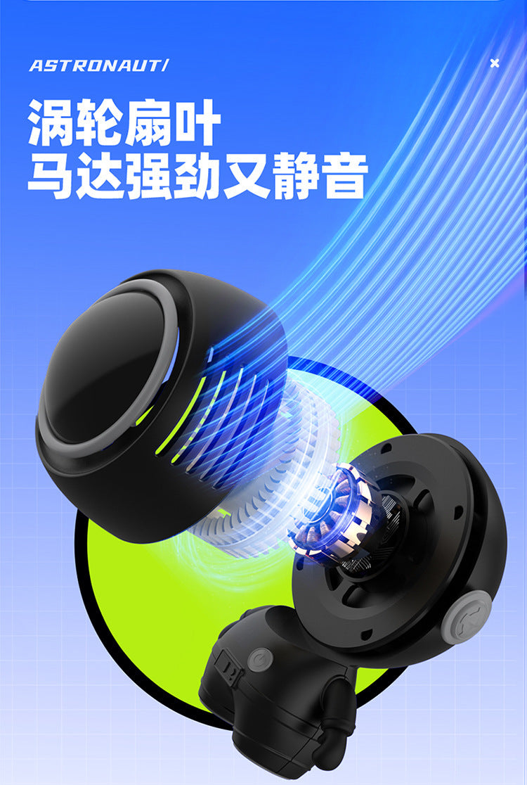 Mini Handheld Fan Cute Astronaut Cooling Fan Portable USB Rechargeable Safety Fans Without Vane Kids Student Fan