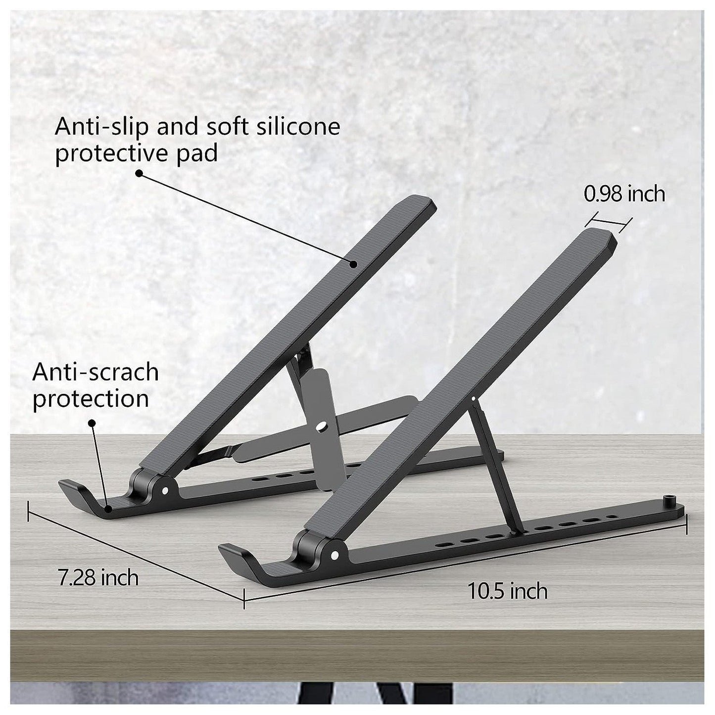 Adjustable Foldable Laptop Stand: Convenient Desk Riser