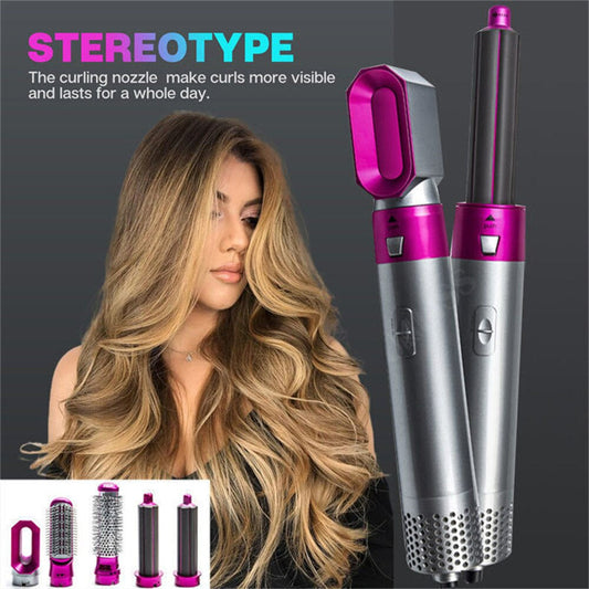 5 IN 1 HAIR DRYER HOT COMB SET HAIR CURLER WET DRY PROFESSIONAL CURLING IRON HAIR STRAIGHTENER STYLING In Stock