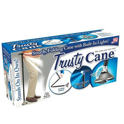 As Seen On Tv Sturdy Folding Cane Trusty Cane With Light