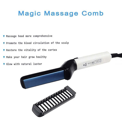 Quick Electric Hair Comb with Built-In Beard Straightener