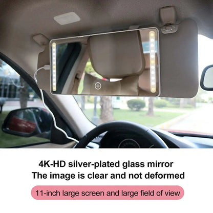 Adjustable Car Makeup LED Mirror Sun Visor Fill Light Mirror Car Supply Durable Car Cosmetic Mirror Car Accessories