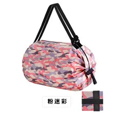 Big Folding Shopping Bag Eco-Friendly Reusable Portable One Shoulder Handbag For Travel Grocery Pocket Bags Fashion