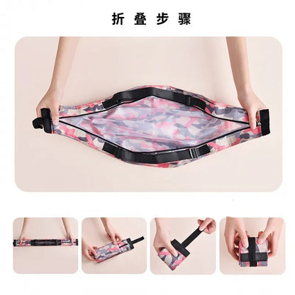 Big Folding Shopping Bag Eco-Friendly Reusable Portable One Shoulder Handbag For Travel Grocery Pocket Bags Fashion