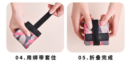 Big Folding Shopping Bag Eco-Friendly Reusable Portable One Shoulder Handbag For Travel Grocery Pocket Bags Fashion
