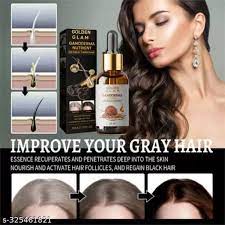 Anti-Greying Hair Serum, Golden Glam Pro Hair Darkening Serum