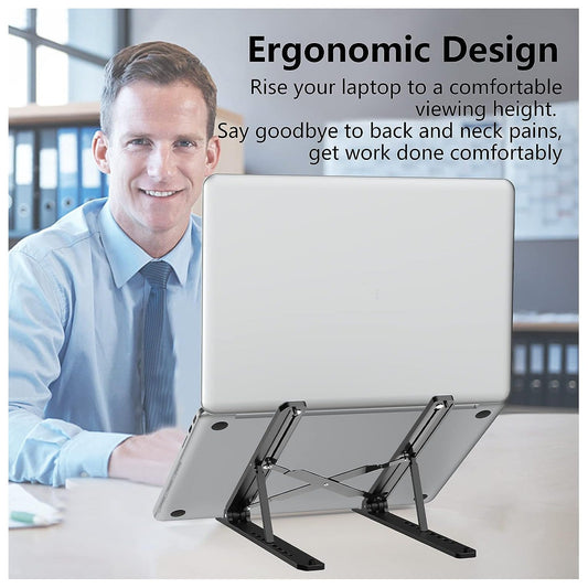 Adjustable Foldable Laptop Stand: Convenient Desk Riser