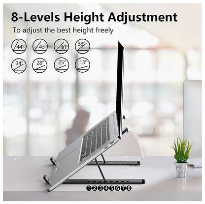 Adjustable Foldable Laptop Stand: Convenient Desk Riser