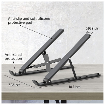 Adjustable Foldable Laptop Stand: Convenient Desk Riser